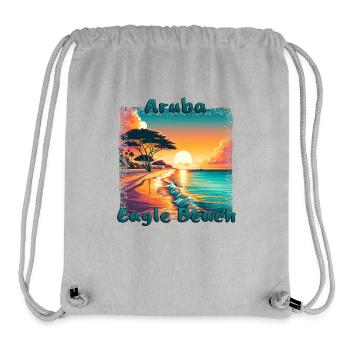 Grunge Sommerurlaub Eagle Beach Aruba - Stanley/Stella recycelter Gym Bag - Grau meliert - Vorne