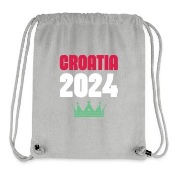 Jours fériés Croatie 2024 - Sac à cordon recyclé Stanley/Stella - gris chiné - Devant