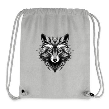 Fuchs Tier Kopf - Stanley/Stella recycelter Gym Bag - Grau meliert - Vorne