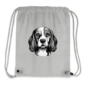 Beagle Dog Portrait - Stanley/Stella Recycled Gym Bag - heather grey - Front