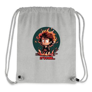 Alles brennt, aber es ist in Ordnung, Junge - Stanley/Stella recycelter Gym Bag - Grau meliert - Vorne
