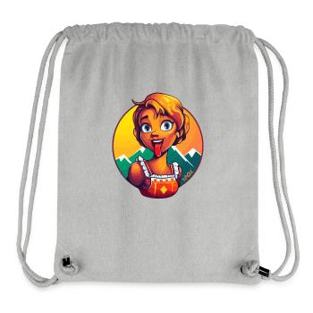 Traditionelle Dirndl Maid - Stanley/Stella recycelter Gym Bag - Grau meliert - Vorne