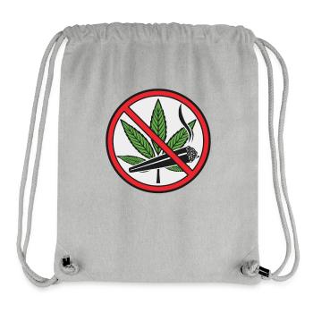 Prohibition sign cannabis marijuana - Stanley/Stella Recycled Gym Bag - heather grey - Front