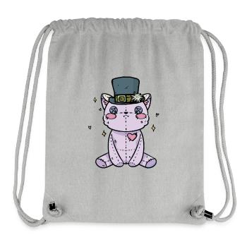 mignon animal en peluche chat halloween chats - Sac à cordon recyclé Stanley/Stella - gris chiné - Devant