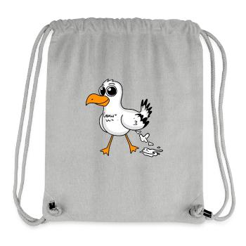 Seagull Funny Motif - Stanley/Stella Recycled Gym Bag - heather grey - Front