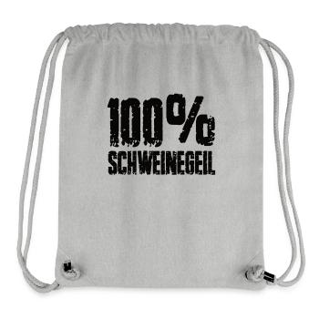 100% Schweinegeil Sarre Sarre Sarre - Sac à cordon recyclé Stanley/Stella - gris chiné - Devant