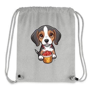 Tiny Beagle Pup - Stanley/Stella Recycled Gym Bag - heather grey - Front
