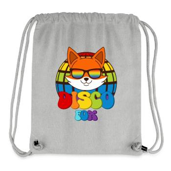 Disco Fox Discokugel Fuchs Sonnenbrille Discofox - Stanley/Stella recycelter Gym Bag - Grau meliert - Vorne