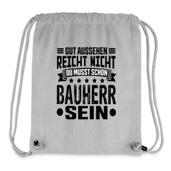 Builder Builder House builder Home Topping-out ceremony - Stanley/Stella Recycled Gym Bag - heather grey - Front