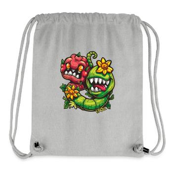 Lustige Monster-Blumen - Stanley/Stella recycelter Gym Bag - Grau meliert - Vorne