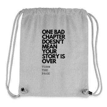 Dicton motivant pour votre design - Sac à cordon recyclé Stanley/Stella - gris chiné - Devant
