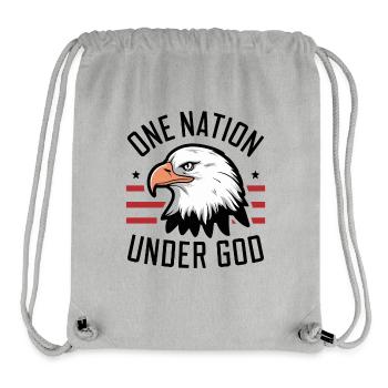 Amerika USA Spruch One Nation Under God 4th July - Stanley/Stella recycelter Gym Bag - Grau meliert - Vorne