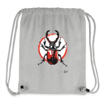 Cooler und großer Hirschkäfer - Stanley/Stella recycelter Gym Bag - Grau meliert - Vorne