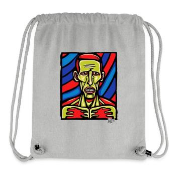 Abstract Art of a Zombie - Stanley/Stella Recycled Gym Bag - heather grey - Front