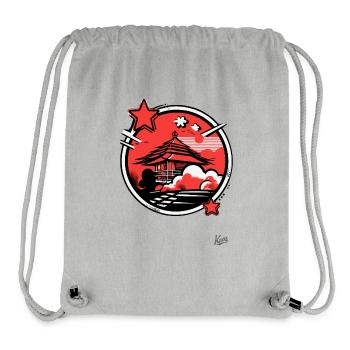 Japan's Japanese Shinto Pagoda Temple - Stanley/Stella Recycled Gym Bag - heather grey - Front