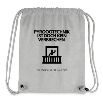 Pyrotechnick ist kein Verbrechen Lustiges Meme - Stanley/Stella recycelter Gym Bag - Grau meliert - Vorne