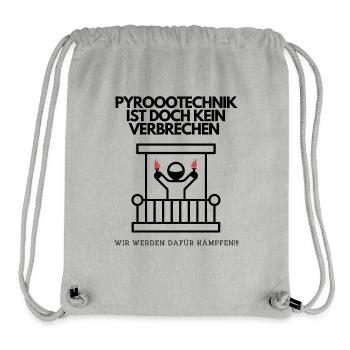 Pyrotechnik ist kein Verbrechen Lustiges Meme - Stanley/Stella recycelter Gym Bag - Grau meliert - Vorne