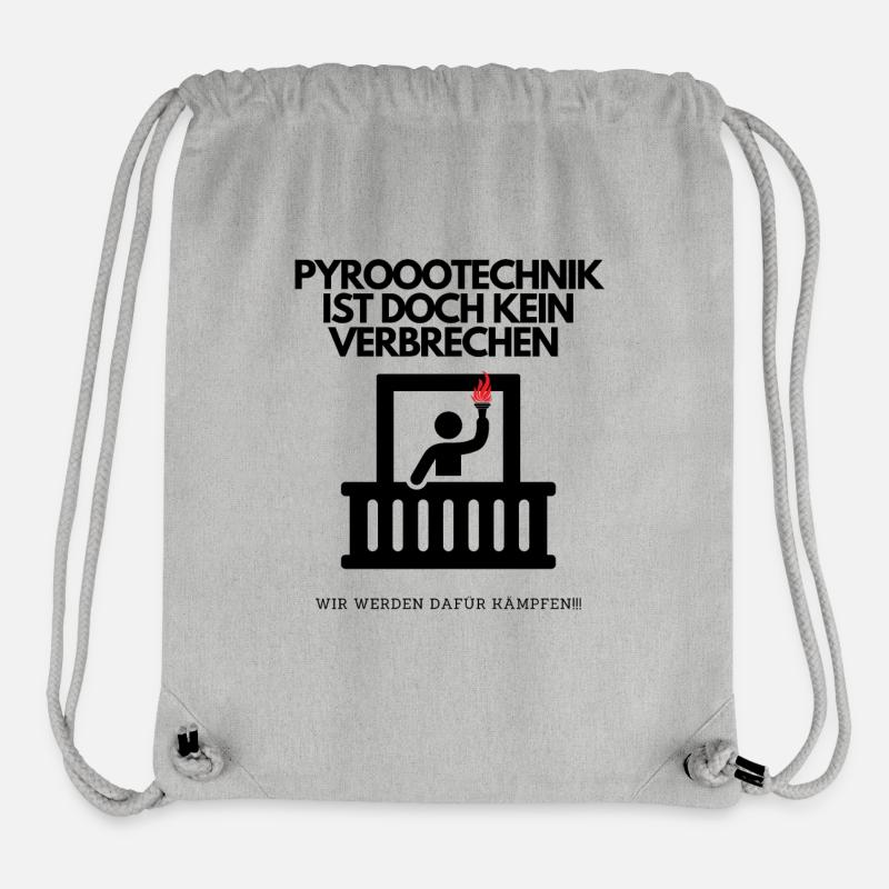 Pyrotechnik ist doch kein verbrechen lustiges Meme - Stanley/Stella recycelter Gym Bag - Grau meliert