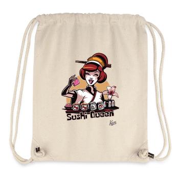 Hobby Geisha: The cheerful sushi queen - Stanley/Stella Recycled Gym Bag - natural - Front