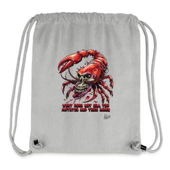 Muter et réessayer : Skull Lobster - Sac à cordon recyclé Stanley/Stella - gris chiné - Devant