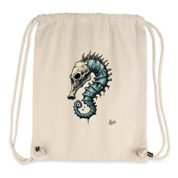 Funny, Freaky, Strange: Zombie Seahorse - Stanley/Stella Recycled Gym Bag - natural - Front
