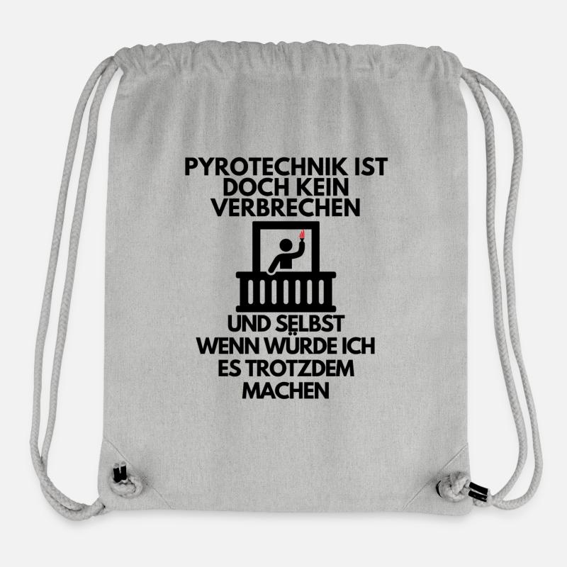 Pyrotechnik ist doch kein verbrechen lustiges Meme - Stanley/Stella recycelter Gym Bag - Grau meliert