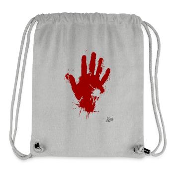 Couleur rouge Goutte à main - Sac à cordon recyclé Stanley/Stella - gris chiné - Devant