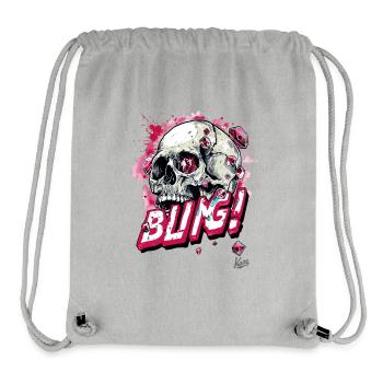 Diamanten Rubine Bling Totenkopf - Stanley/Stella recycelter Gym Bag - Grau meliert - Vorne