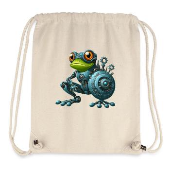 Cyborg Frosch Kröte Unke Roboter Mech Design - Stanley/Stella recycelter Gym Bag - Naturweiß - Vorne