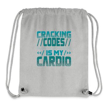 Cracking Codes Is My Cardio - Cryptologic - Stanley/Stella recycelter Gym Bag - Grau meliert - Vorne