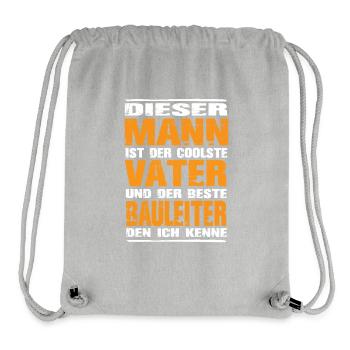 Father and construction manager - Stanley/Stella Recycled Gym Bag - heather grey - Front