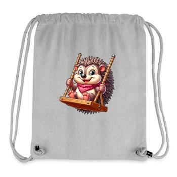 Süßer Igel schaukeln Spielplatz Cartoon - Stanley/Stella recycelter Gym Bag - Grau meliert - Vorne
