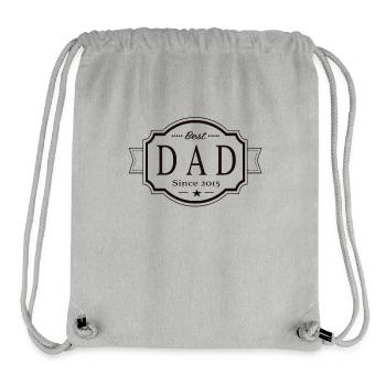 Best dad since 2015 - Stanley/Stella Recycled Gym Bag - heather grey - Front