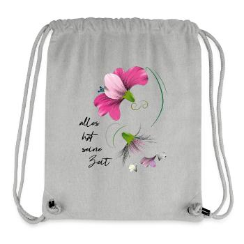 alles hat seine Zeit - Stanley/Stella recycelter Gym Bag - Grau meliert - Vorne