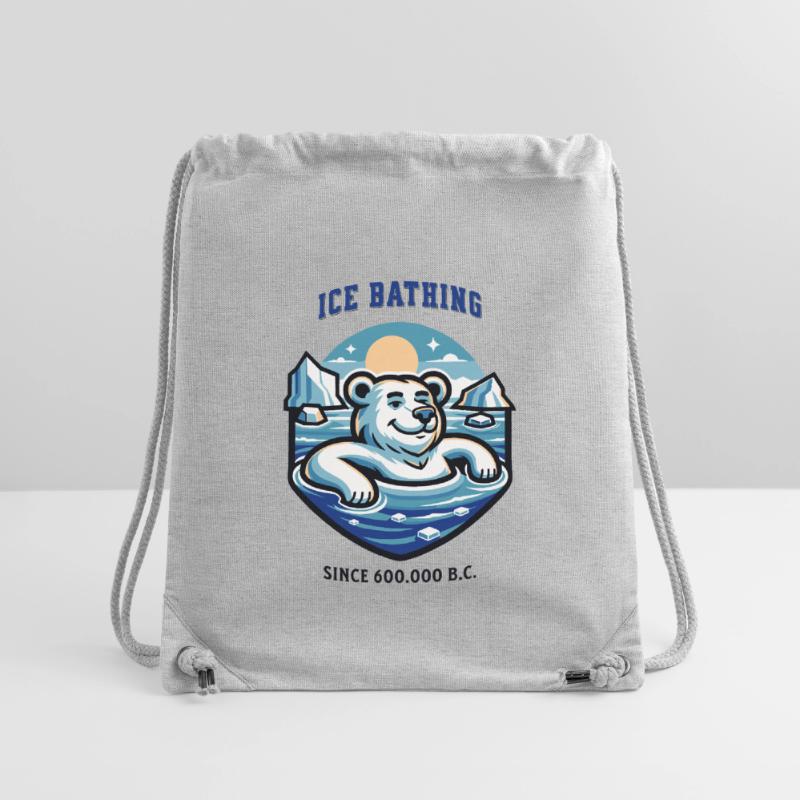 relaxed polar bear while bathing funny saying Stanley/Stella Recycled Gym Bag