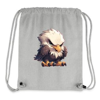 Pygargue à tête blanche Weißkopfseeadler - Sac à cordon recyclé Stanley/Stella - gris chiné - Devant