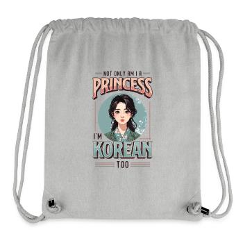 Mädchen Koreanische Herkunft Südkorea - Stanley/Stella recycelter Gym Bag - Grau meliert - Vorne