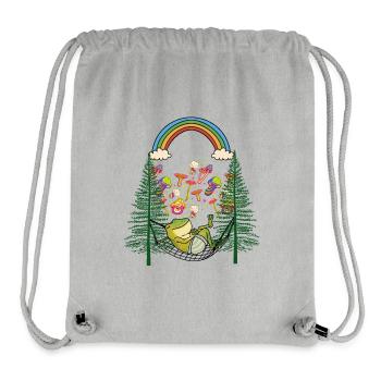 Frog Frogs Nature Mushrooms October Autumn Toad - Stanley/Stella Recycled Gym Bag - heather grey - Front