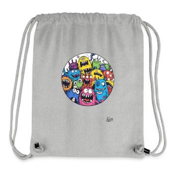 Lustige Monster-Freunde - Stanley/Stella recycelter Gym Bag - Grau meliert - Vorne