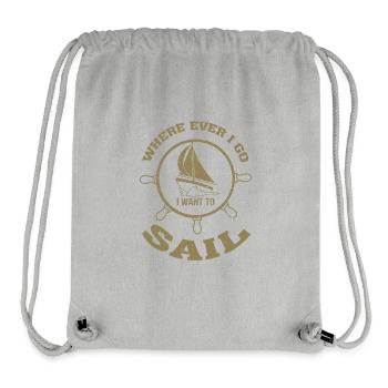 Sailing no matter where you want to sail - Stanley/Stella Recycled Gym Bag - heather grey - Front