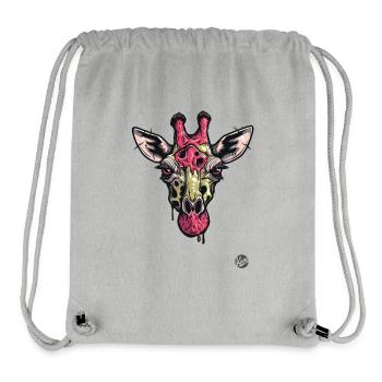 Bunte Zombie-Giraffe - Stanley/Stella recycelter Gym Bag - Grau meliert - Vorne