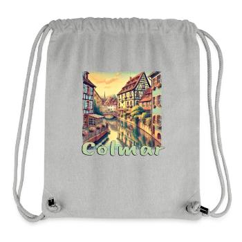 Colmar Frankreich Altstadt Kanal Altbau Urlaub - Stanley/Stella recycelter Gym Bag - Grau meliert - Vorne