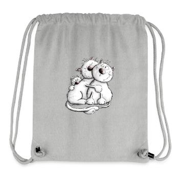Cats, Family, Cat Lover - Stanley/Stella Recycled Gym Bag - heather grey - Front