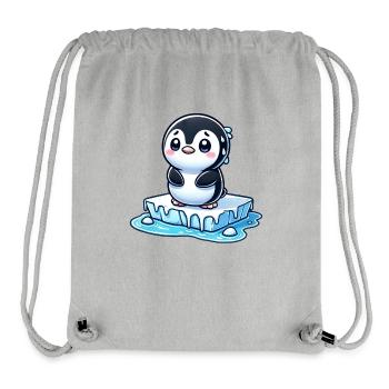 Pinguin schwitzt Eisscholle Schmelzen Südpol - Stanley/Stella recycelter Gym Bag - Grau meliert - Vorne