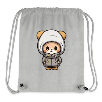 Mouse Winter Animal Baby Comic - Stanley/Stella Recycled Gym Bag - heather grey - Front