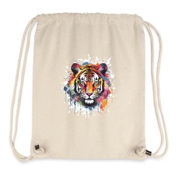 Tiger Head Portrait Pop Art - Stanley/Stella Recycled Gym Bag - natural - Front