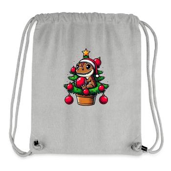 Süßer T-Rex Dino Weihnachtsbaum Comic Stil - Stanley/Stella recycelter Gym Bag - Grau meliert - Vorne