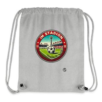 Aujourd’hui de nouveau dans le stade de football - Sac à cordon recyclé Stanley/Stella - gris chiné - Devant