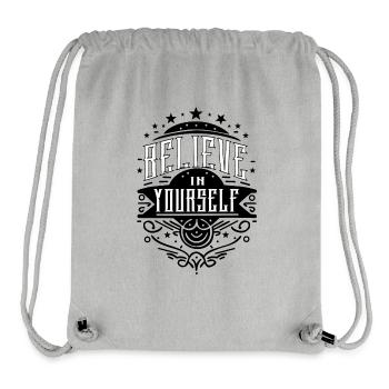 Believe in Yourself – Motivierendes Design - Stanley/Stella recycelter Gym Bag - Grau meliert - Vorne