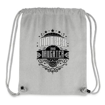 Mother And Daughter Family Mom Child Love Gifts - Stanley/Stella Recycled Gym Bag - heather grey - Front